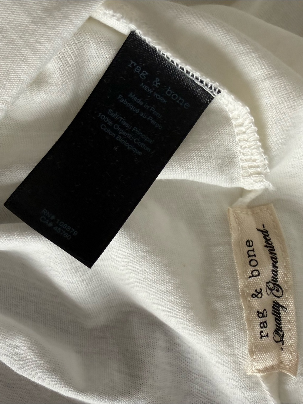 Classic Rag and Bone White Pocket Miles Tee - Picture 8 of 9